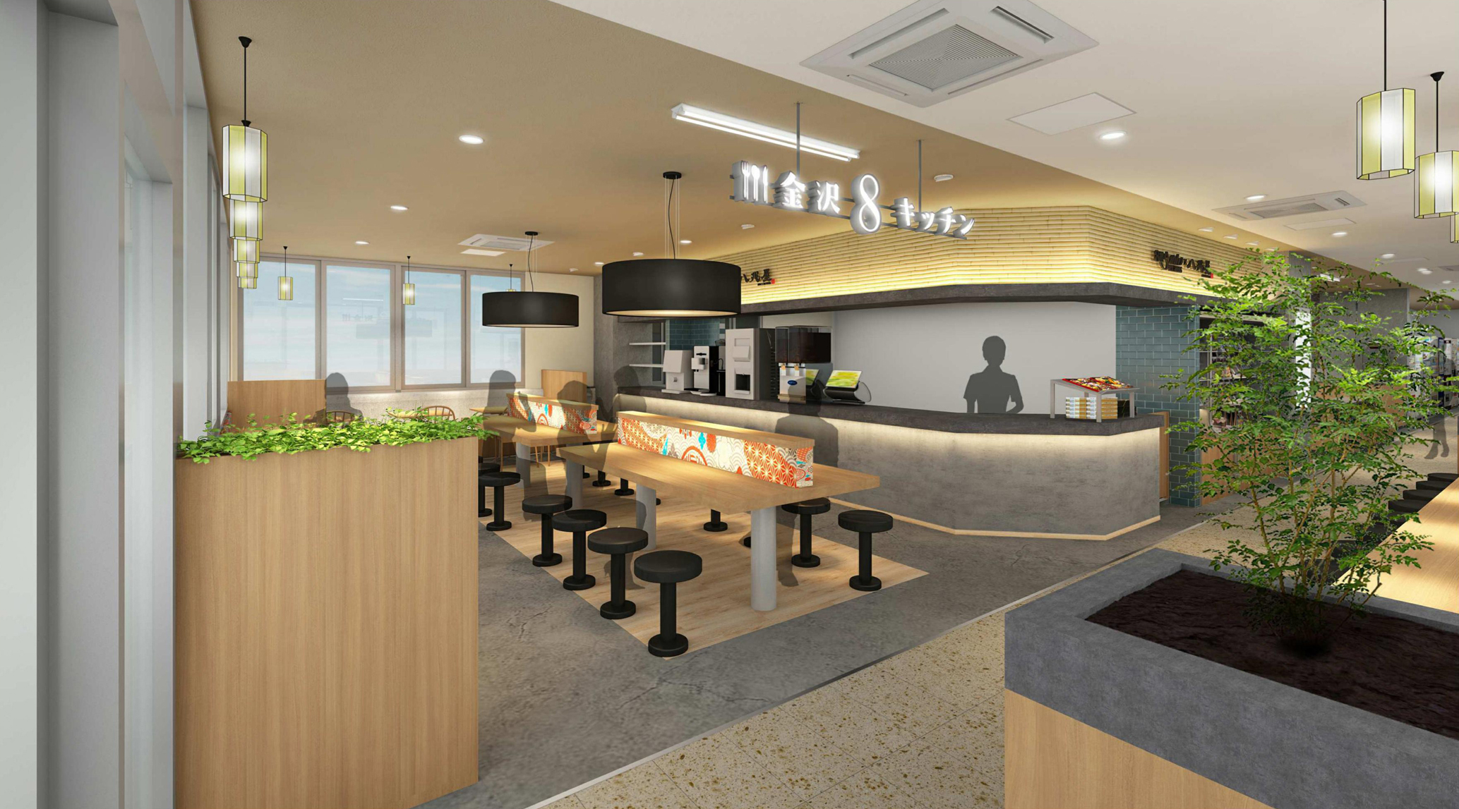 里山店（上り線）パース