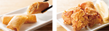 春巻き・鶏の唐揚げ
